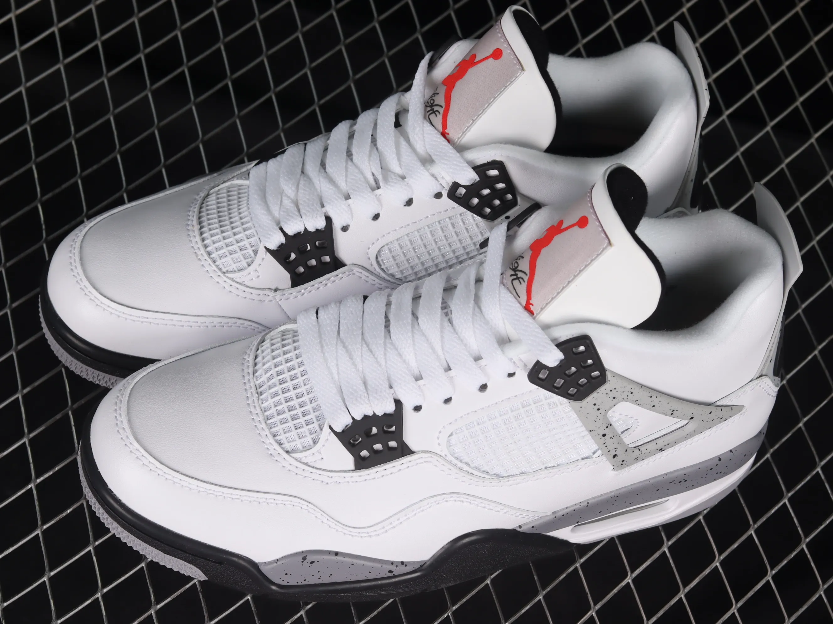 All categories Air Jordan Jordan series basketball shoes Air Jordan 4 X version Air Jordan 4 Retro "White Black" AJ4 Joe 4 white black cement 308497-103